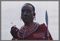 African tribesman with cigarette